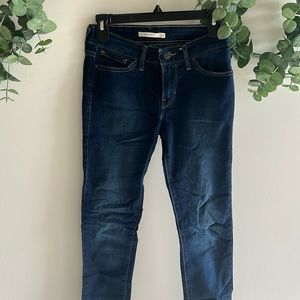 Dark Wash Levi 711 Skinny Jeans